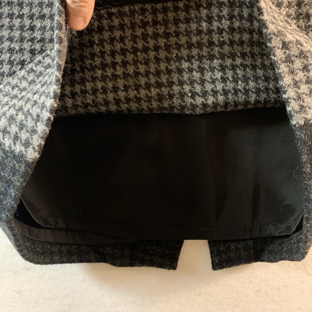 J Crew Womens Houndstooth Wool Tweed Pencil Skirt‎ Sz 2 Parisian Heritage Office - Picture 2 of 12